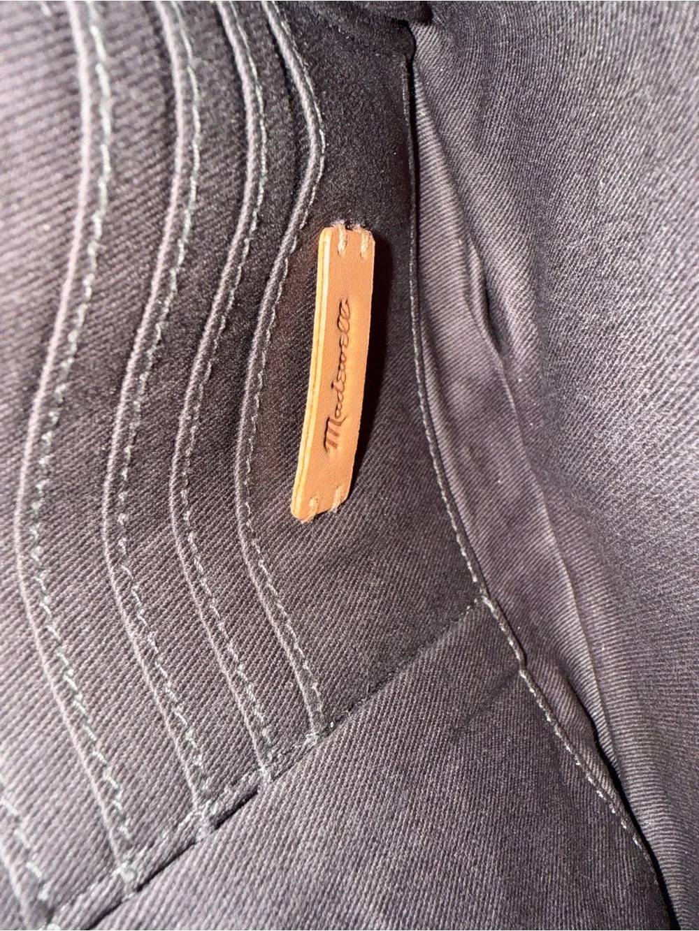 Madewell Tan Woven Leather Zip Pouch
